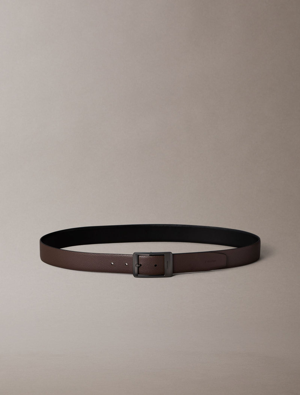 Noir / CK Dark Brown - CALVIN KLEIN Ceinture réversible 35 mm boucle rectangulaire