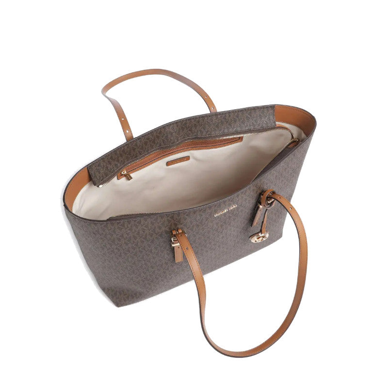 Brun/Noisette - MICHAEL KORS Grand sac fourre-tout Quinn en cuir à logo Signature
