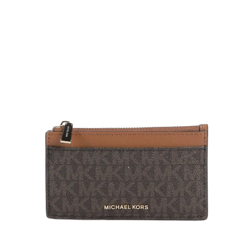 MICHAEL KORS Petit étui à cartes Jet Set logo Signature
