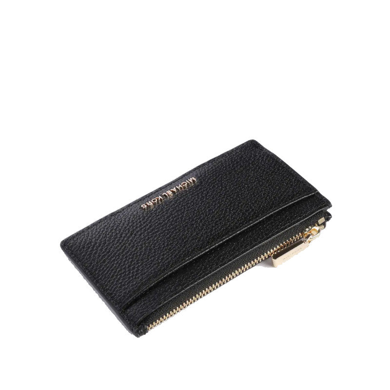 MICHAEL KORS Petit étui à cartes en cuir grainé Jet Set