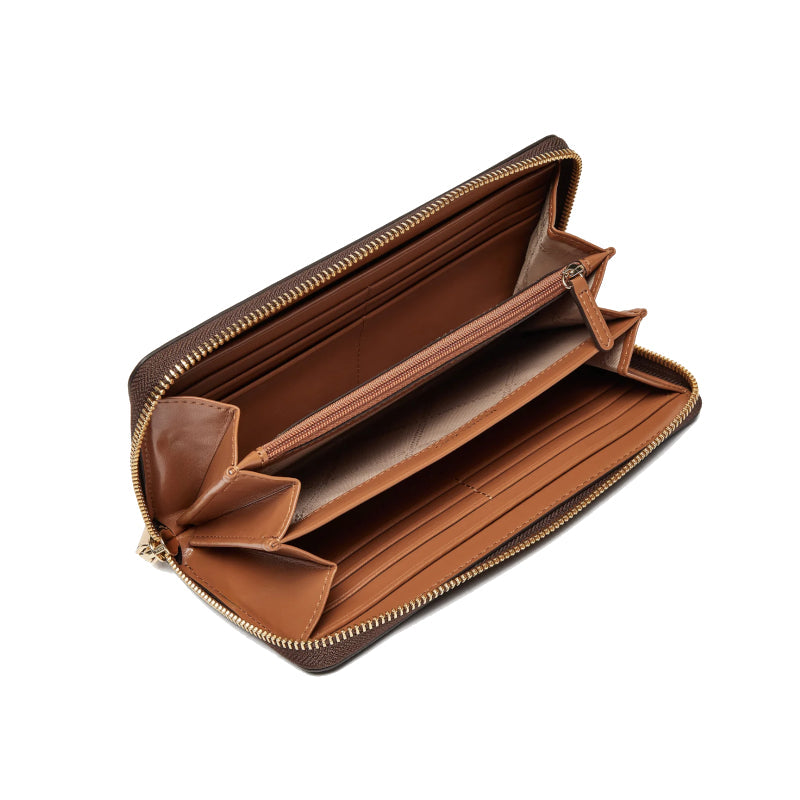 Brown/Acorn - MICHAEL KORS Portefeuille continental avec grand logo