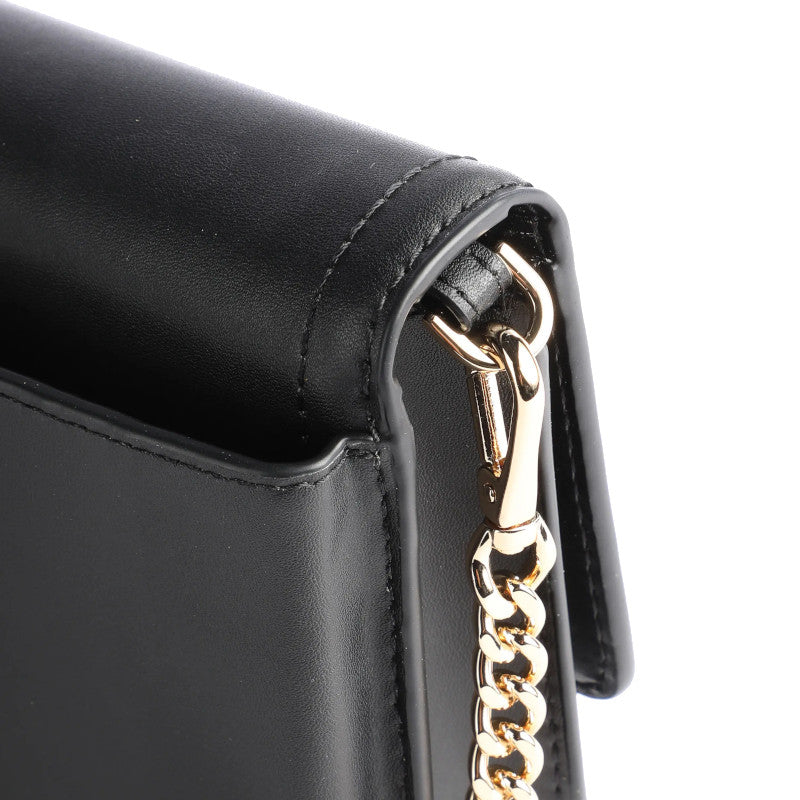 MICHAEL KORS Très petit sac à bandoulière Heather en cuir Noir