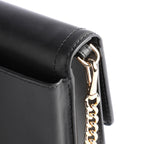 MICHAEL KORS Très petit sac à bandoulière Heather en cuir Noir