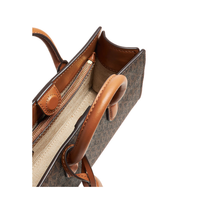 Brown/Acorn - MICHAEL KORS Très petit sac à bandoulière Scarlett avec logo