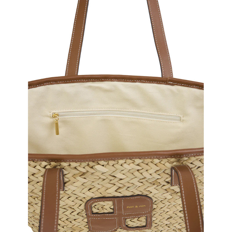 NAT & NIN Capsule Paille & Raphia Papaya