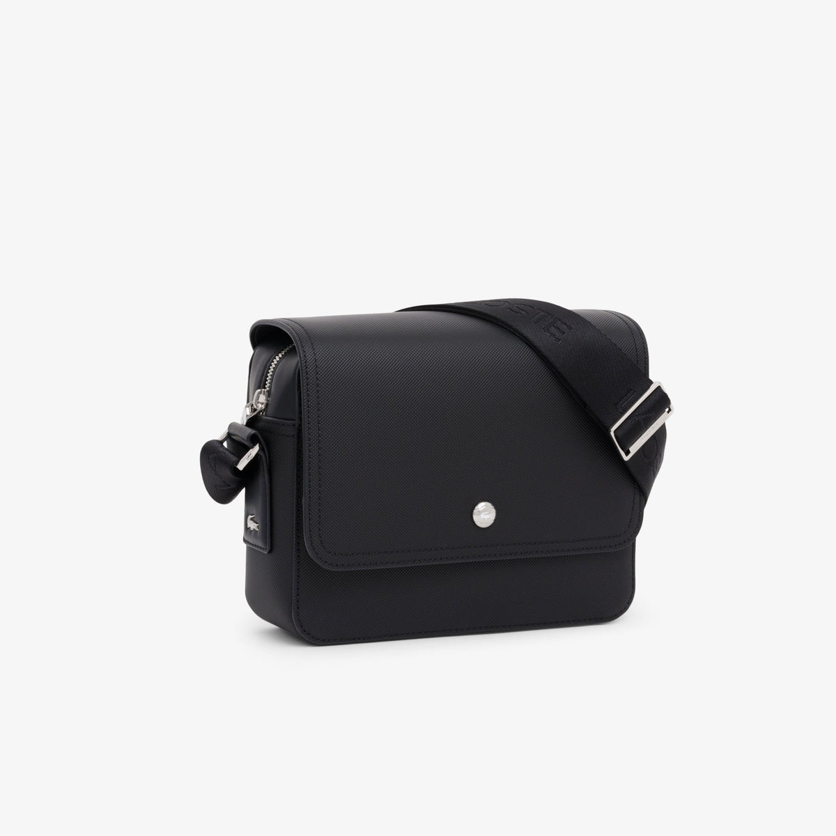Noir - LACOSTE Petit sac messenger Langon en Petit Piqué