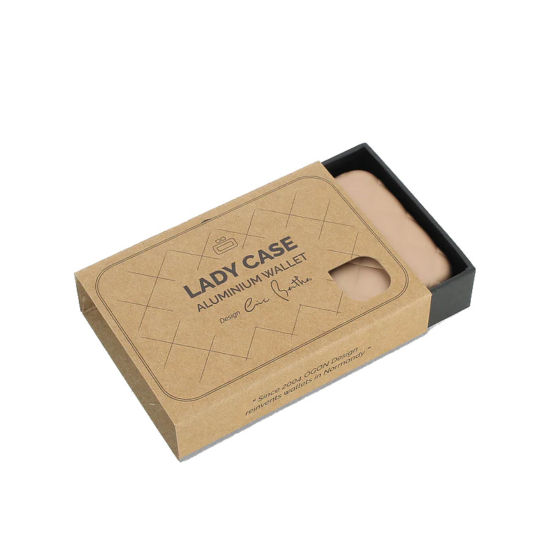 ÖGON DESIGNS Porte-cartes alu matelassé QUILTED BUTTON