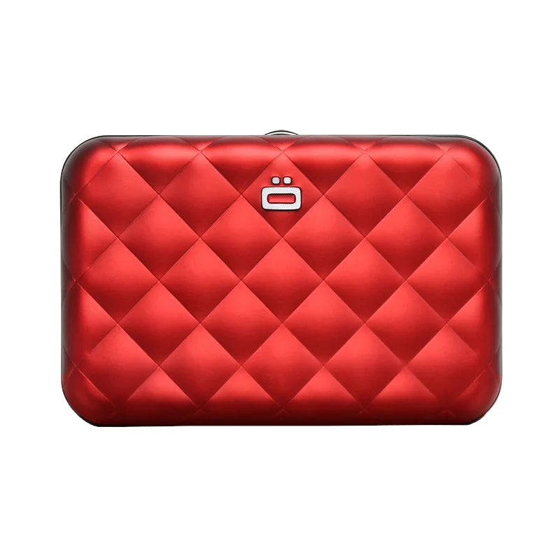ÖGON DESIGNS Porte-cartes alu matelassé QUILTED BUTTON