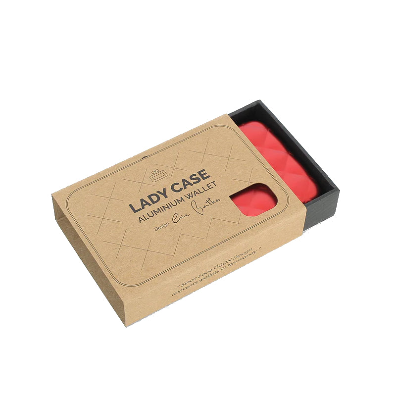 ÖGON DESIGNS Porte-cartes alu matelassé QUILTED BUTTON