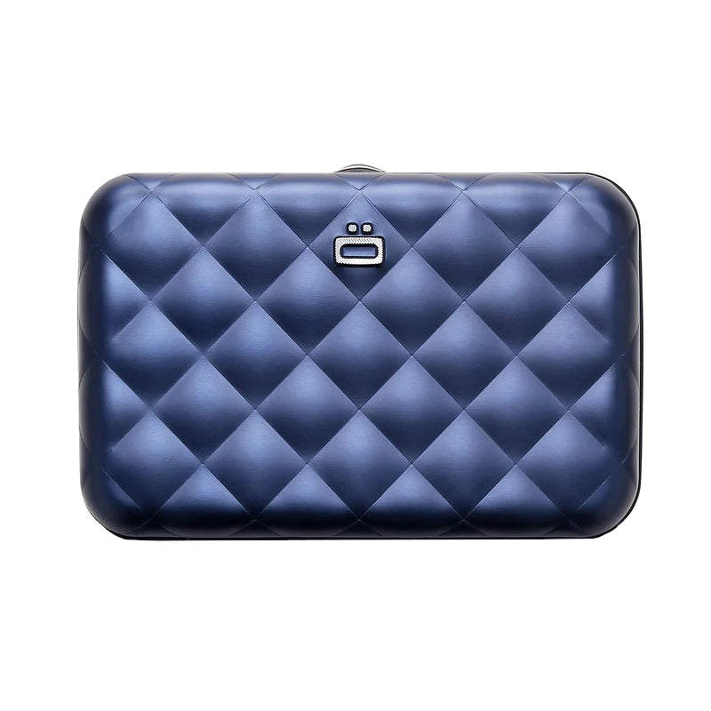 ÖGON DESIGNS Porte-cartes alu matelassé QUILTED BUTTON