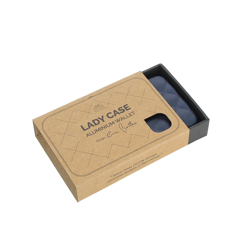 ÖGON DESIGNS Porte-cartes alu matelassé QUILTED BUTTON