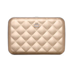 ÖGON DESIGNS Porte-cartes alu matelassé QUILTED BUTTON