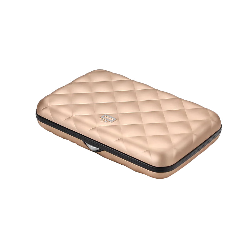 ÖGON DESIGNS Porte-cartes alu matelassé QUILTED BUTTON