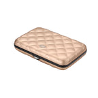 ÖGON DESIGNS Porte-cartes alu matelassé QUILTED BUTTON