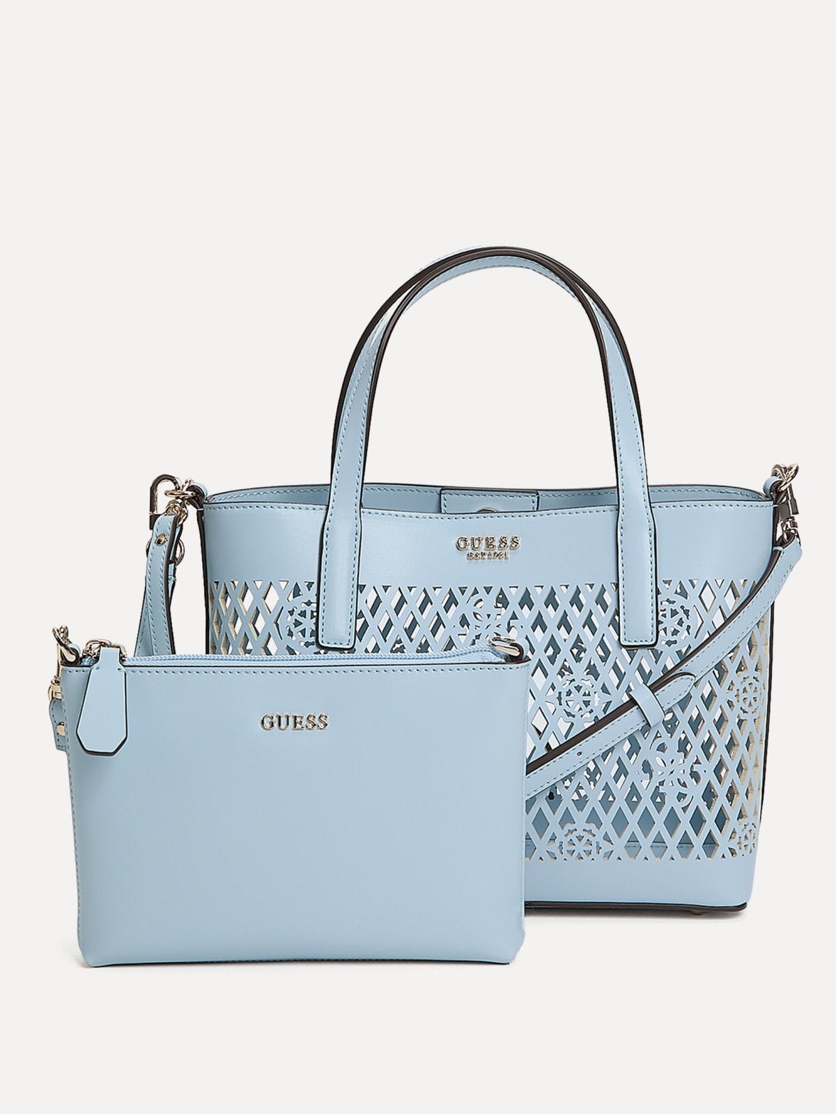 Bleu - GUESS Mini cabas Letty 2 In 1
