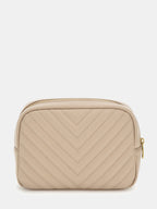 Beige - GUESS Vanity Quilted Vanity Case