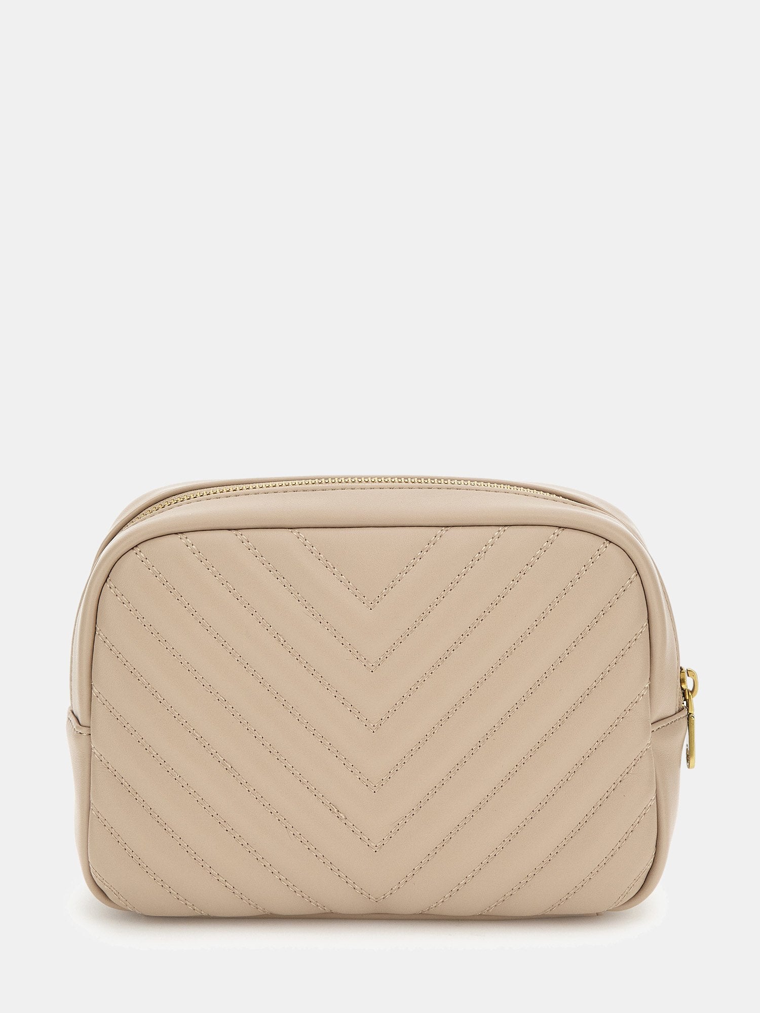 Beige - GUESS Vanity Quilted Vanity Case
