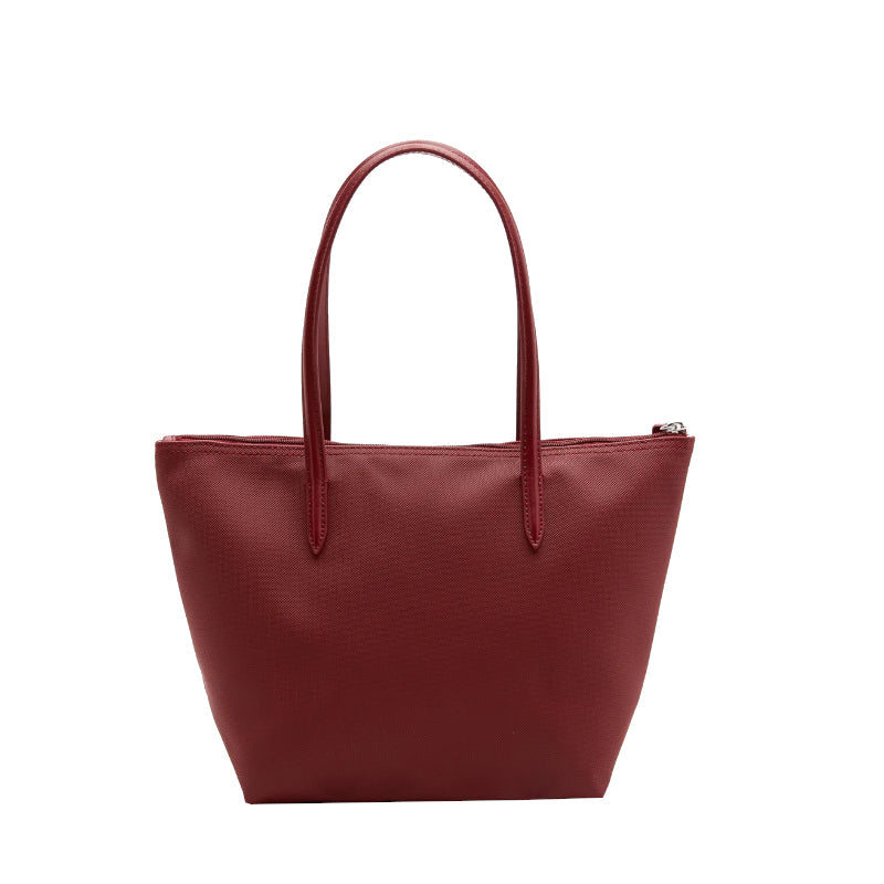 Rouge - LACOSTE Petit sac cabas zippé L.12.12 Concept uni