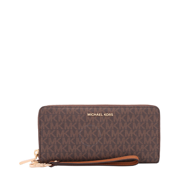 Marron - MICHAEL KORS Portefeuille continental avec grand logo