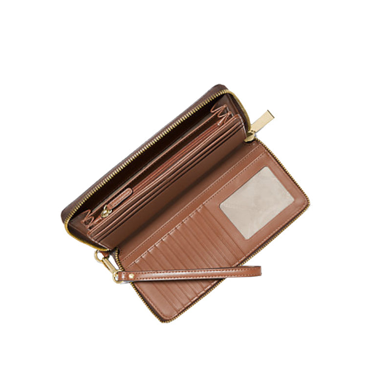 Marron - MICHAEL KORS Portefeuille continental avec grand logo