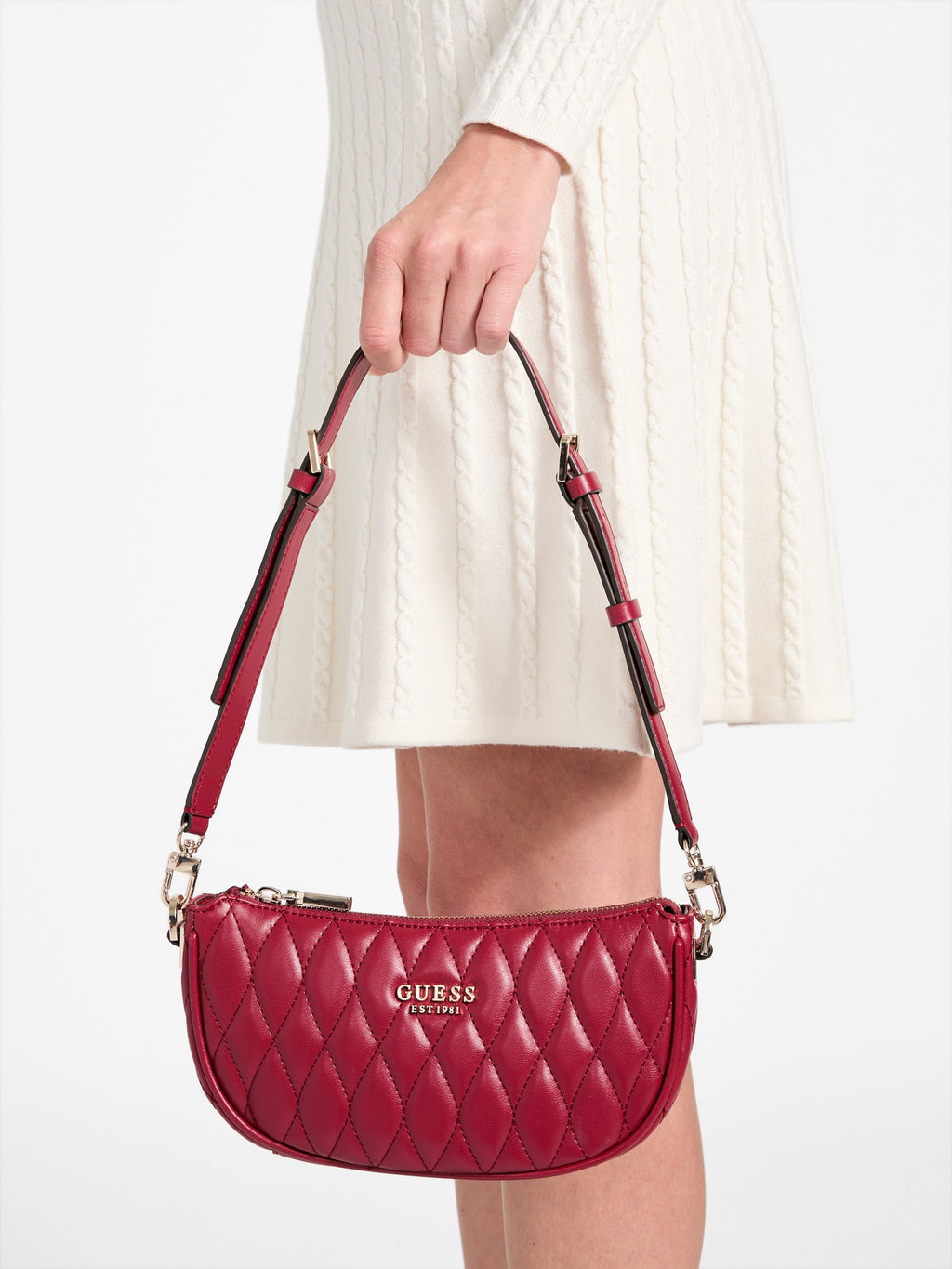 Rouge - GUESS Sac à bandoulière Valla Mini