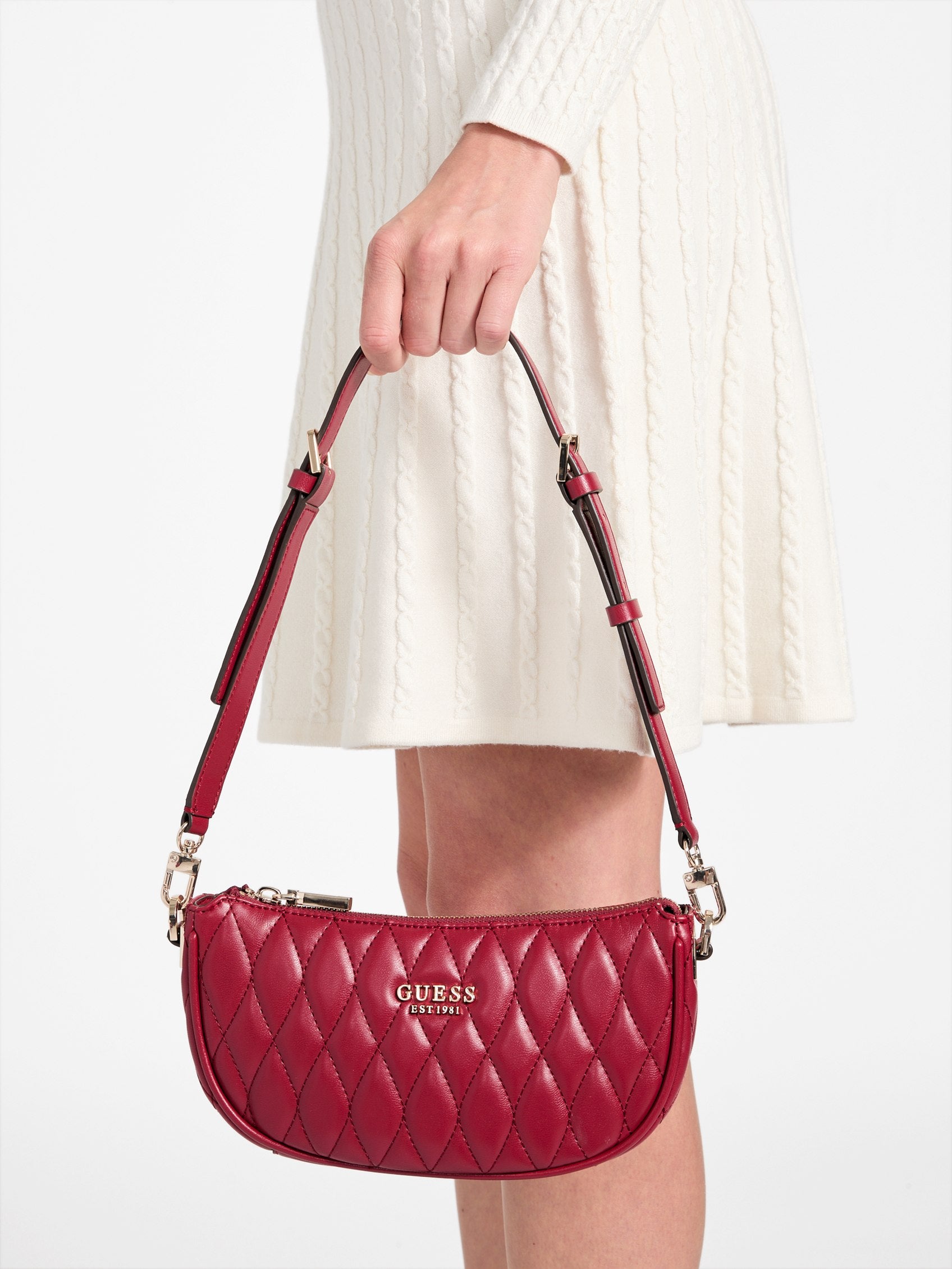 Rouge - GUESS Sac à bandoulière Valla Mini