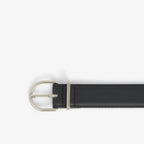 Noir - LACOSTE Ceinture Crocodelle en cuir lisse