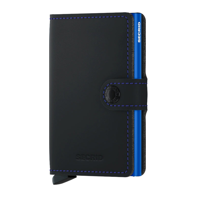 SECRID Portefeuille Miniwallet Matte Black & Blue