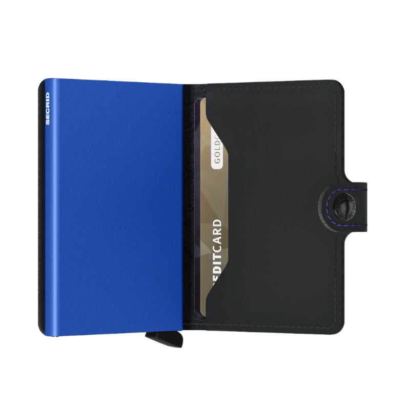 SECRID Portefeuille Miniwallet Matte Black & Blue