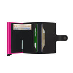 SECRID Portefeuille Miniwallet Matte Black & Fuchsia