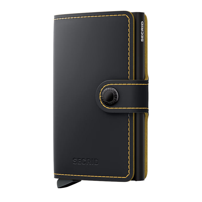 SECRID Portefeuille Miniwallet Matte Black & Ochre