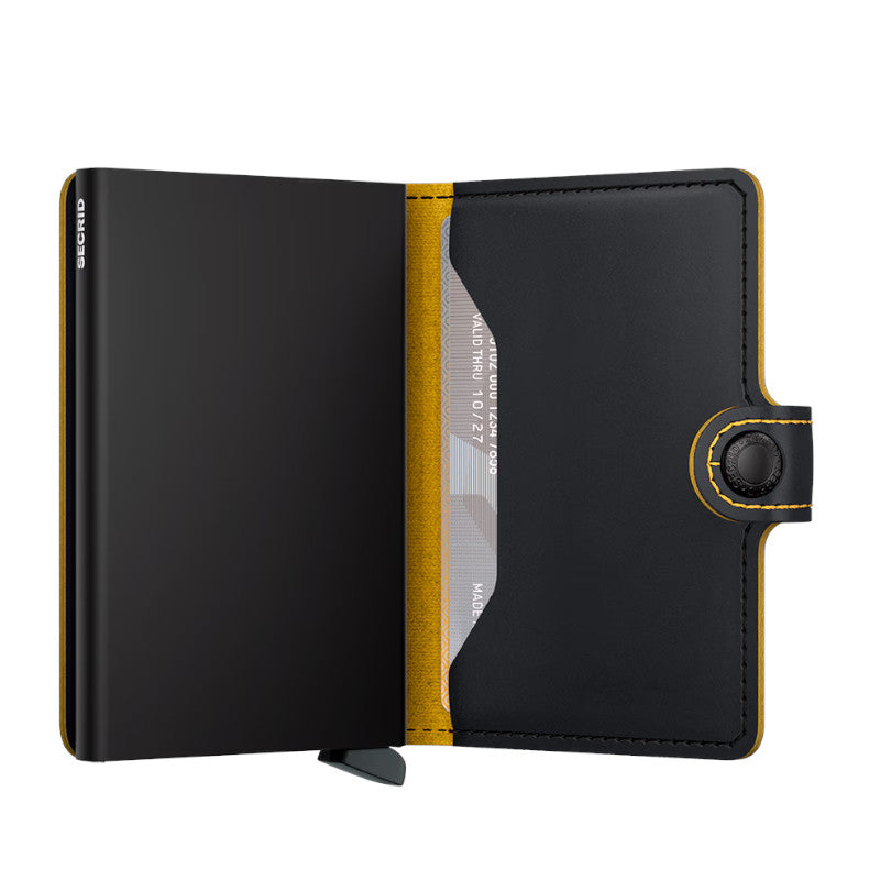 SECRID Portefeuille Miniwallet Matte Black & Ochre