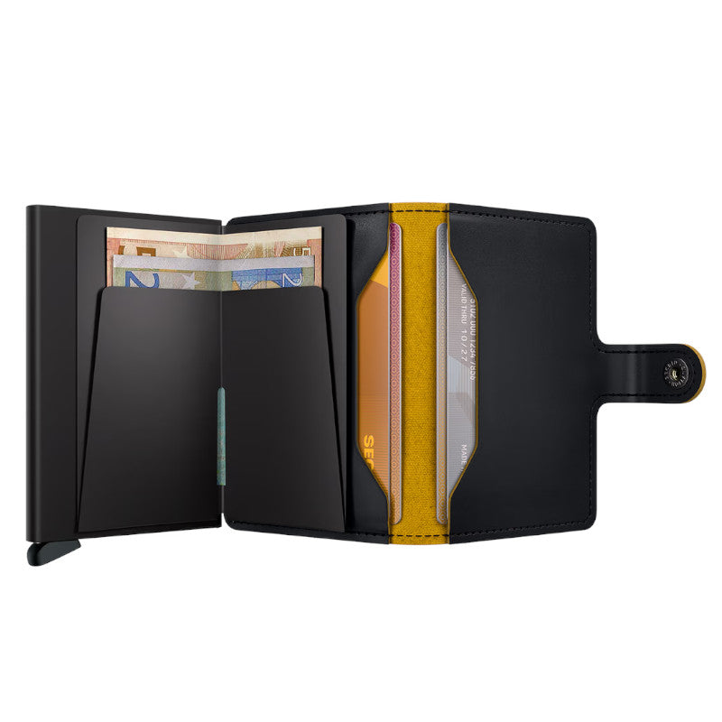 SECRID Portefeuille Miniwallet Matte Black & Ochre