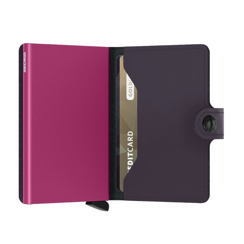 SECRID Portefeuille Miniwallet Matte Dark Purple-Fuchsia