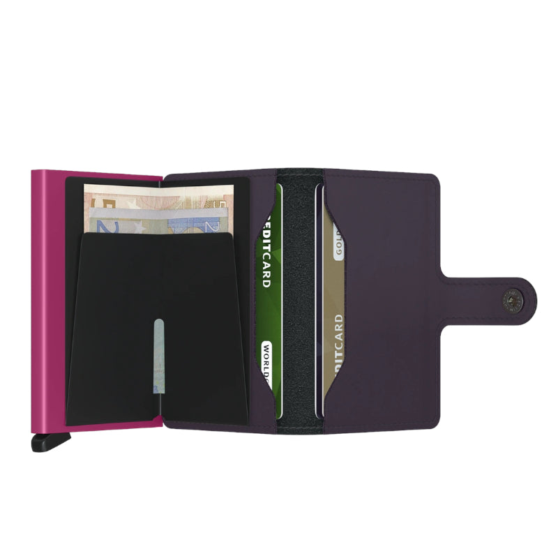 SECRID Portefeuille Miniwallet Matte Dark Purple-Fuchsia