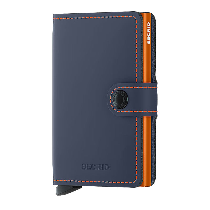 SECRID Portefeuille Miniwallet Matte Nightblue & Orange