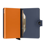 SECRID Portefeuille Miniwallet Matte Nightblue & Orange
