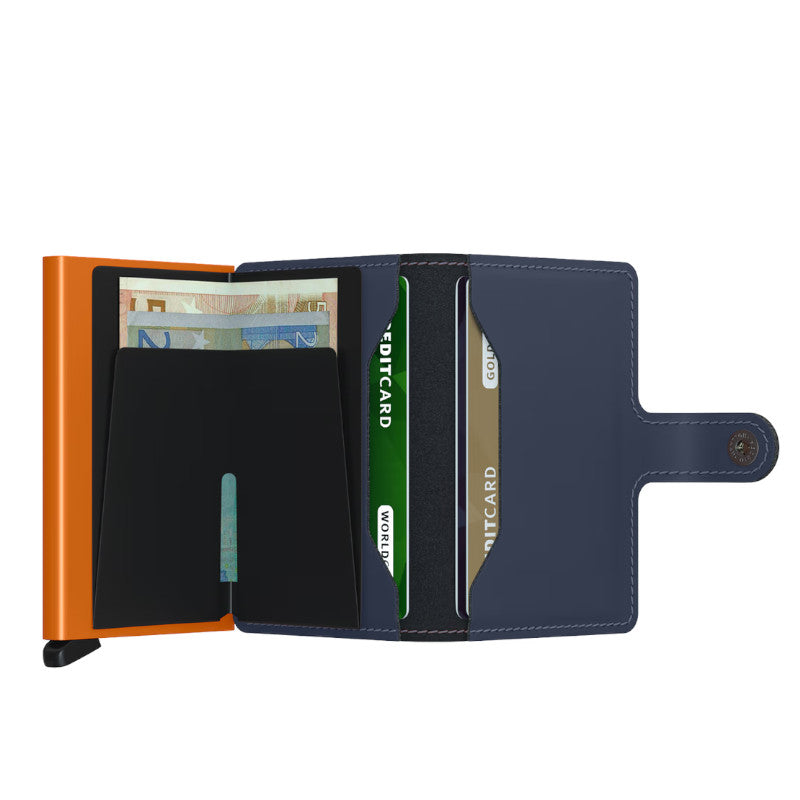 SECRID Portefeuille Miniwallet Matte Nightblue & Orange