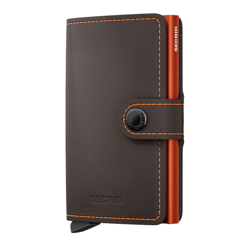 SECRID Portefeuille Miniwallet Matte Truffle & Orange