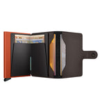 SECRID Portefeuille Miniwallet Matte Truffle & Orange