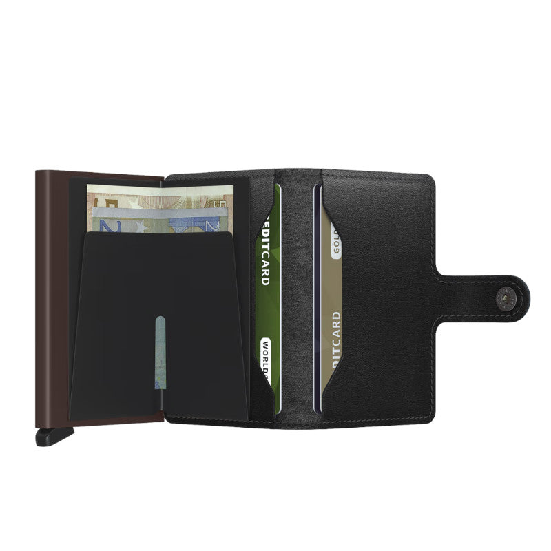 SECRID Portefeuille Miniwallet Original Black-Brown