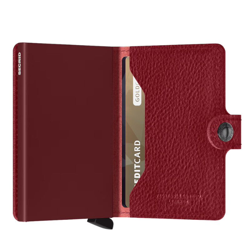 SECRID Portefeuille Miniwallet Veg Rosso-Bordeaux