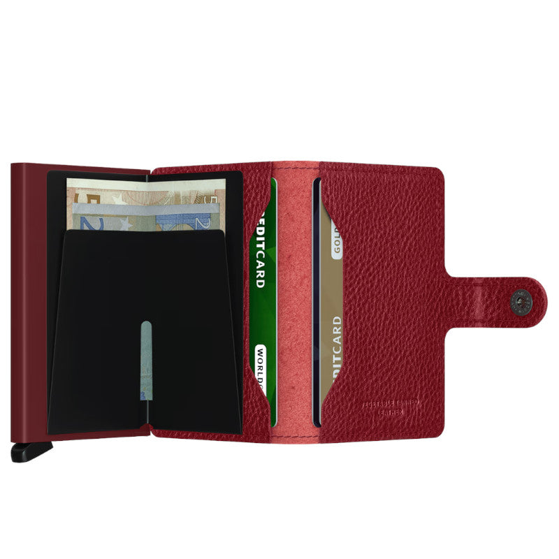 SECRID Portefeuille Miniwallet Veg Rosso-Bordeaux