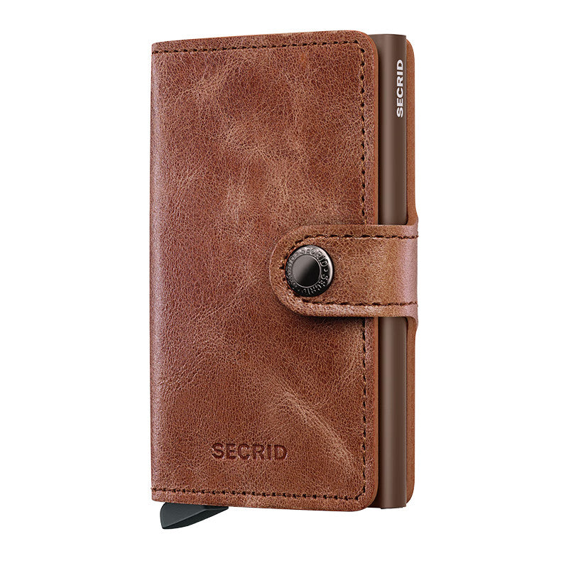SECRID Portefeuille Miniwallet Vintage Cognac-Brown