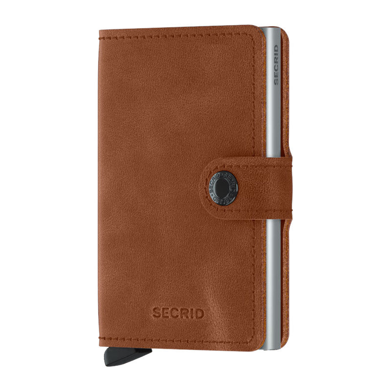 SECRID Portefeuille Miniwallet Vintage Cognac-Silver