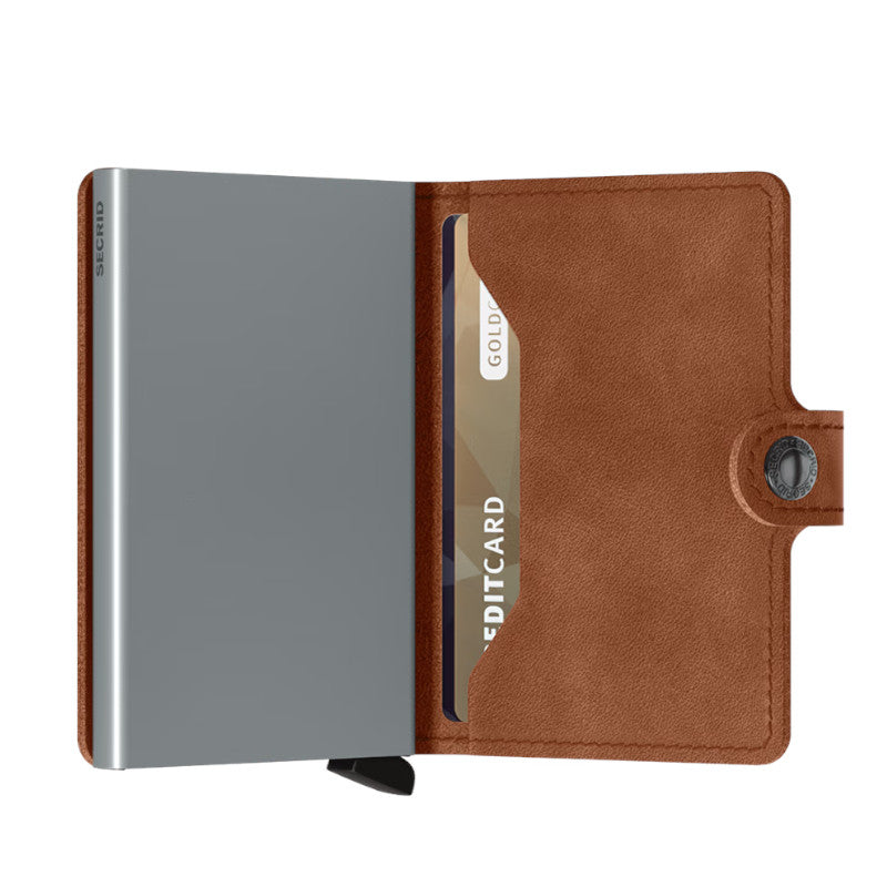 SECRID Portefeuille Miniwallet Vintage Cognac-Silver