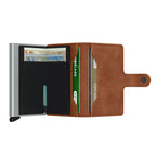 SECRID Portefeuille Miniwallet Vintage Cognac-Silver