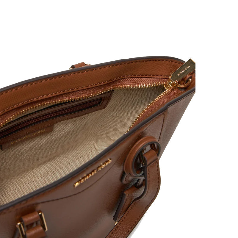 Marron - MICHAEL KORS Sac à main convertible en cuir Taryn