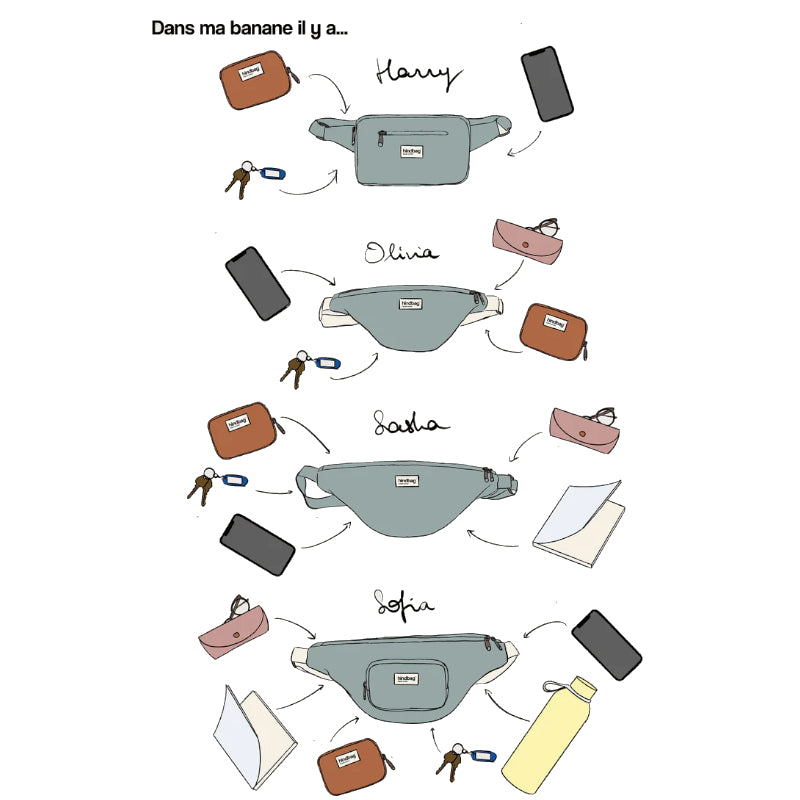 HINDBAG Sac banane Olivia