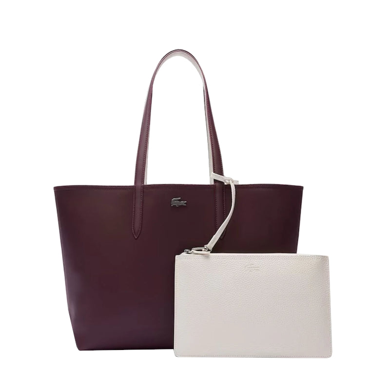 Bordeaux - LACOSTE Sac cabas Anna réversible bicolore